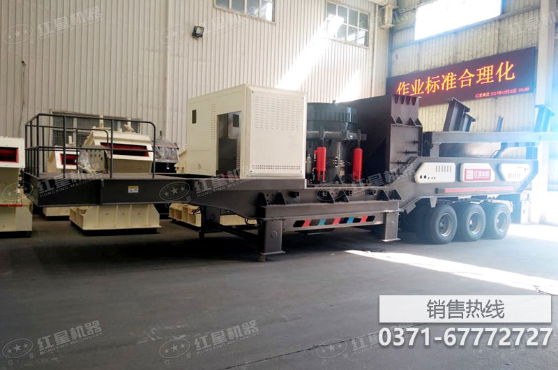 九利机械制造有限公司成套履带式移动破碎筛分站在浙江温州顺利投产